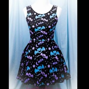 Pastel Goth Bat Kawaii Dress
